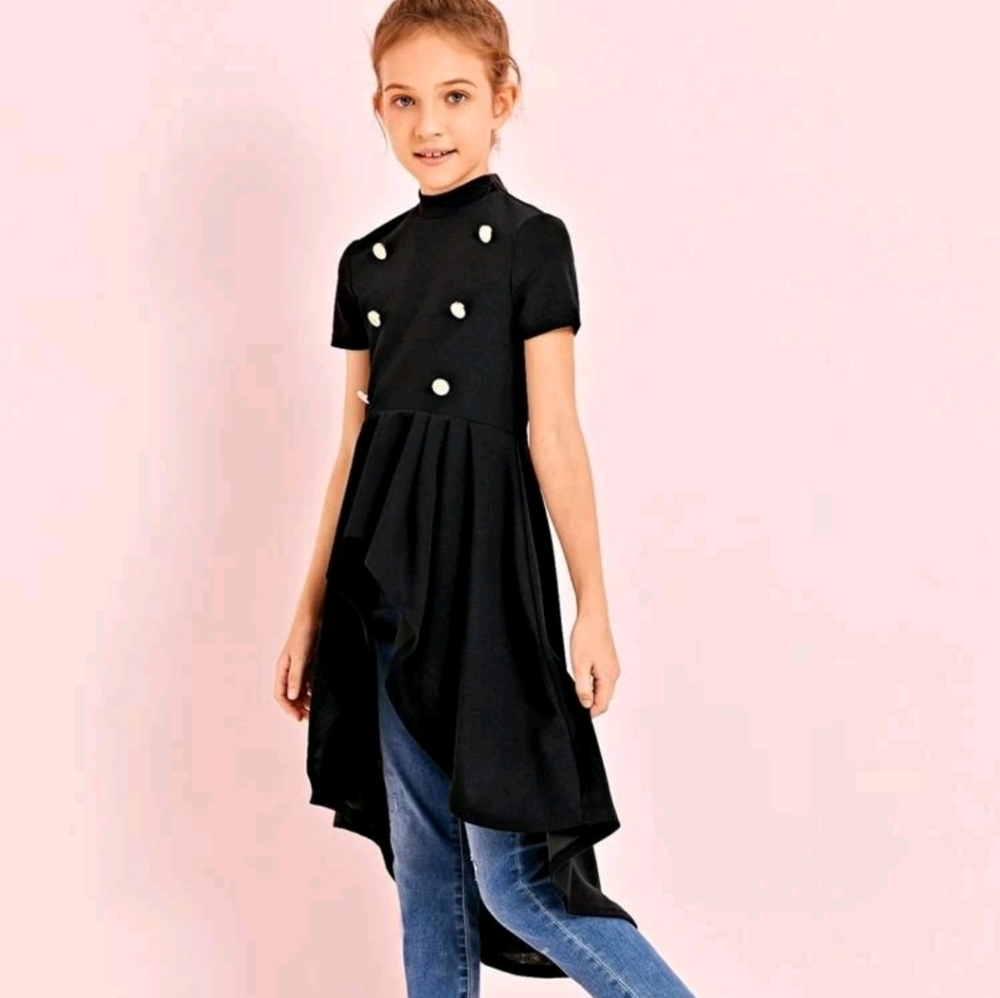 Shein high low ruffle top